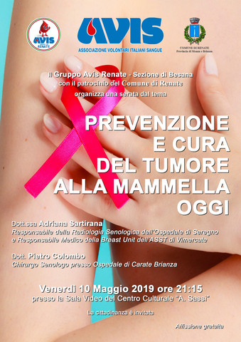 Prevenzione e cura del tumore alla mammella oggi - Gruppo AVIS Renate